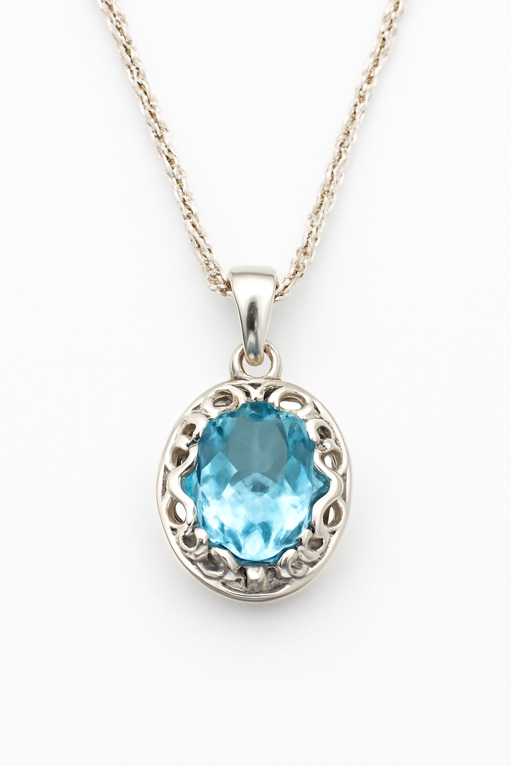 Radiant in Blue – Sterling Silver Bridal Jewelry Set - Brillare Bijou