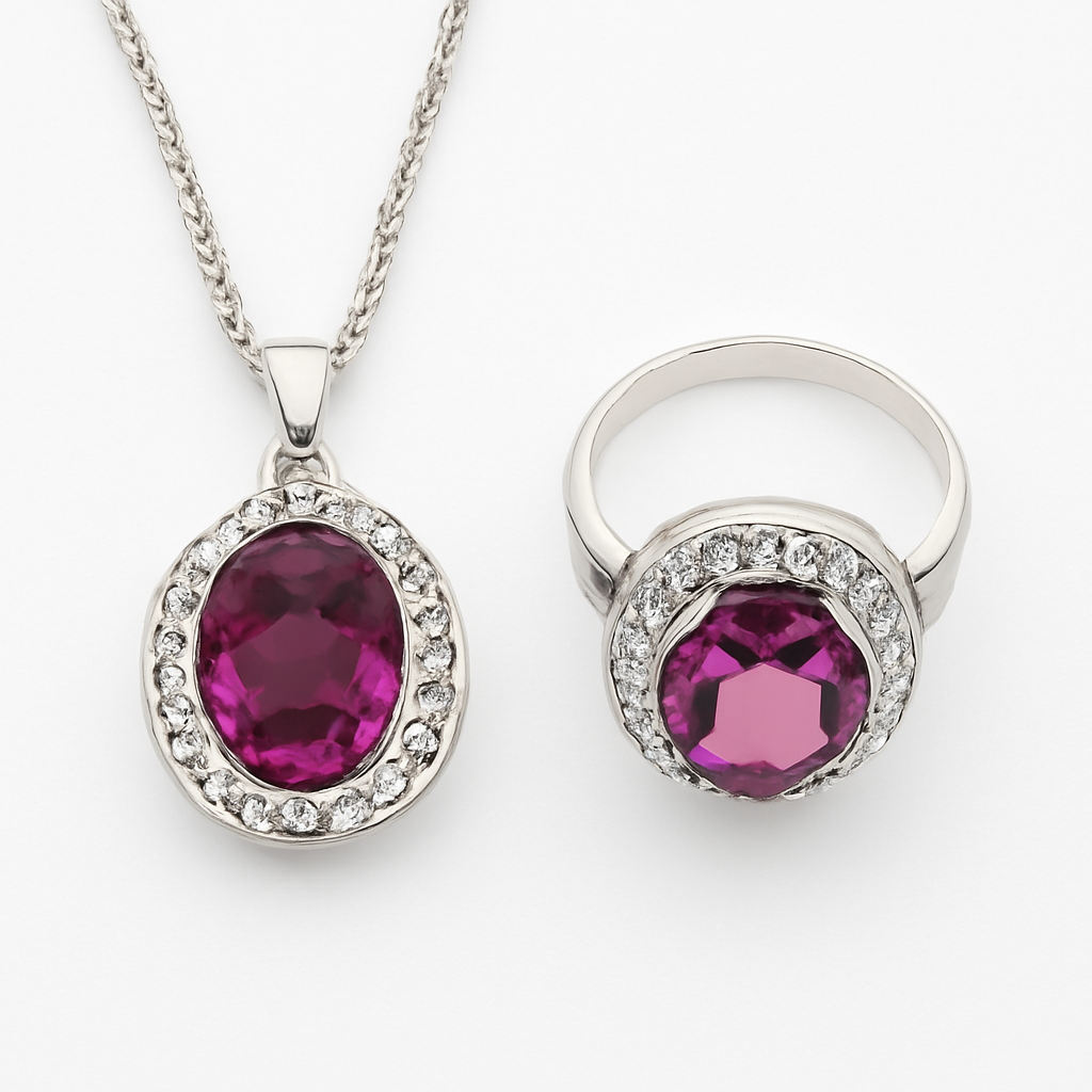 Celestial Radiance Jewelry Set – 925 Sterling Silver Necklace & Earrings with Star and Moon Design - Brillare Bijou