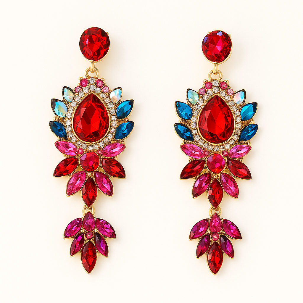 Gold Wave Drop Earrings – Textured Bold Design for Chic Statement Style - Brillare Bijou