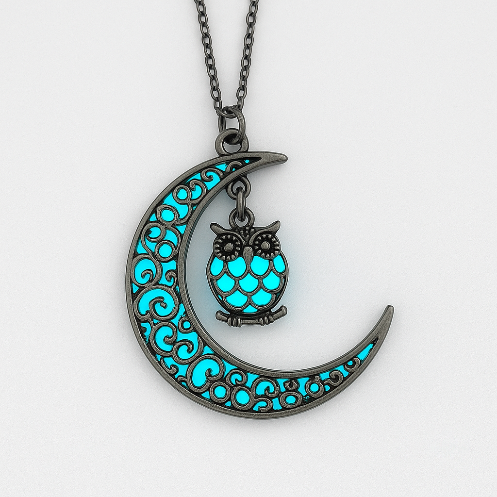 Luminous Love Pendant Necklace – Silver-Plated Glow-in-the-Dark Charm - Brillare Bijou