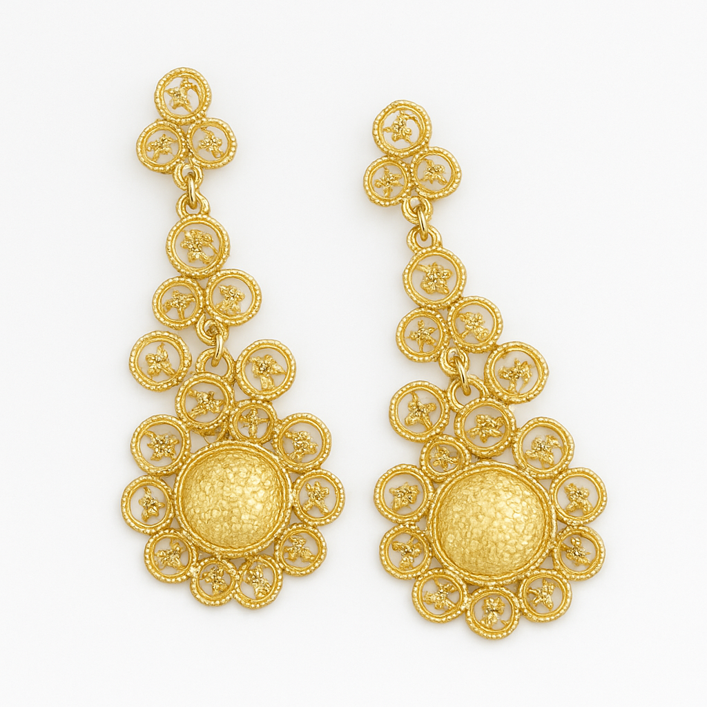 Radiance Cascade Two-Tone Drop Earrings - Brillare Bijou