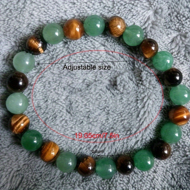 Focus & Strength Tiger Eye Beaded Bracelet – Natural Stone Energy for Men & Women - Brillare Bijou