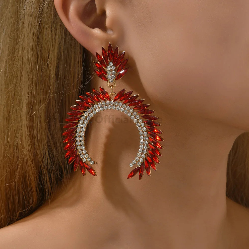 Glam Chain Tassel Drop Earrings – Gold Rhinestone Statement for Night Out or Gift - Brillare Bijou