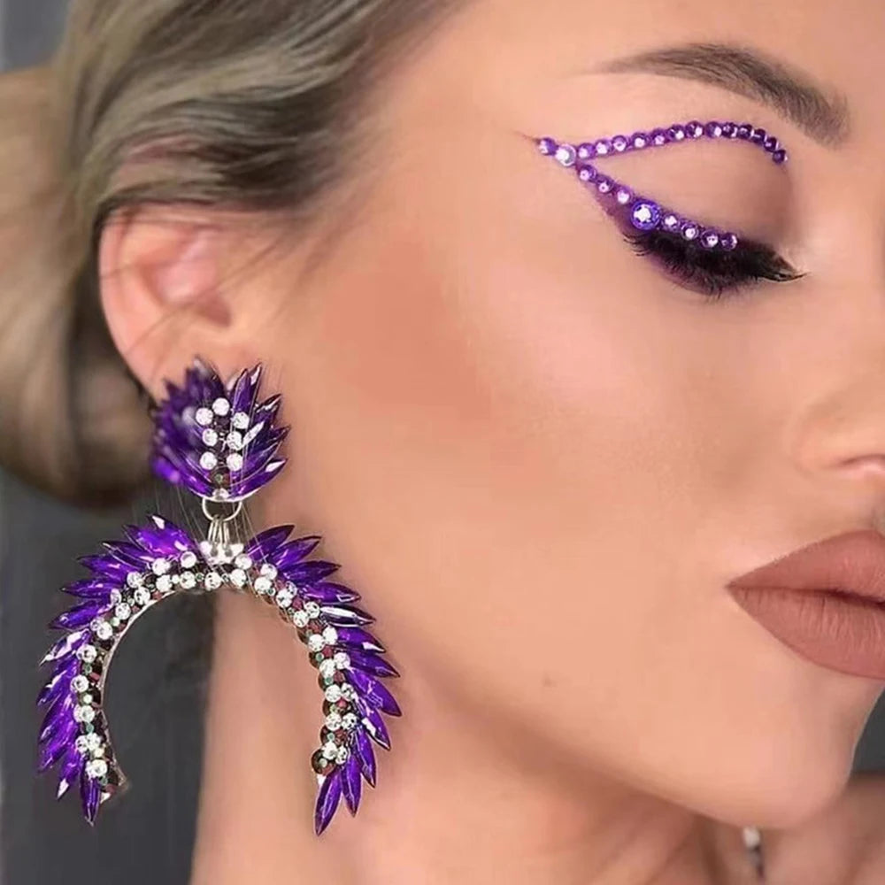 Glam Chain Tassel Drop Earrings – Gold Rhinestone Statement for Night Out or Gift - Brillare Bijou