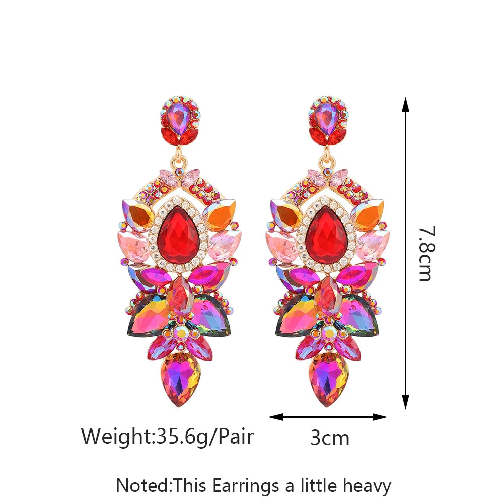 Fashion Geometric Glamorous Decor Prom Dangle Drop Earrings For Women Trend Luxury Design Charm Party Jewelry Ear Accessories - Brillare Bijou