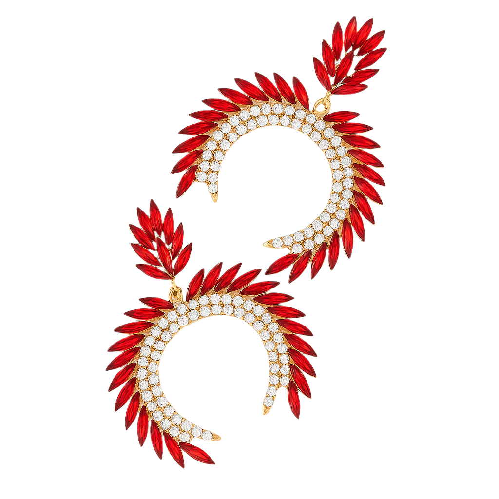 Glam Chain Tassel Drop Earrings – Gold Rhinestone Statement for Night Out or Gift - Brillare Bijou