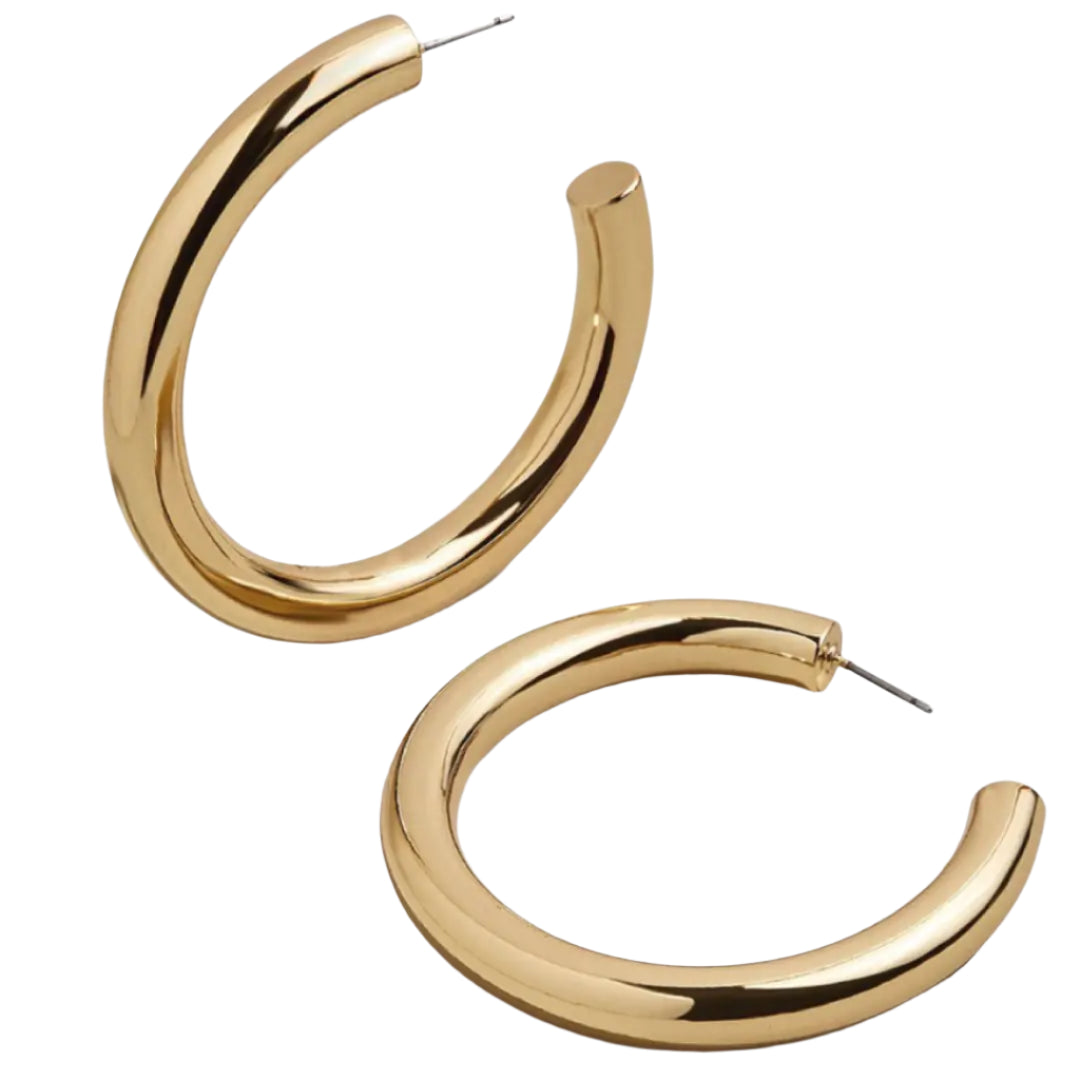 Scarlett Gold Hoop Earrings - Brillare Bijou