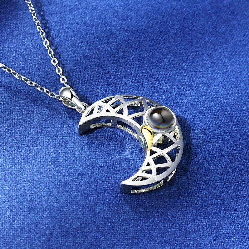 Sun & Moon Magnetic Projection Necklace Set – 'I Love You' in 100 Languages - Brillare Bijou