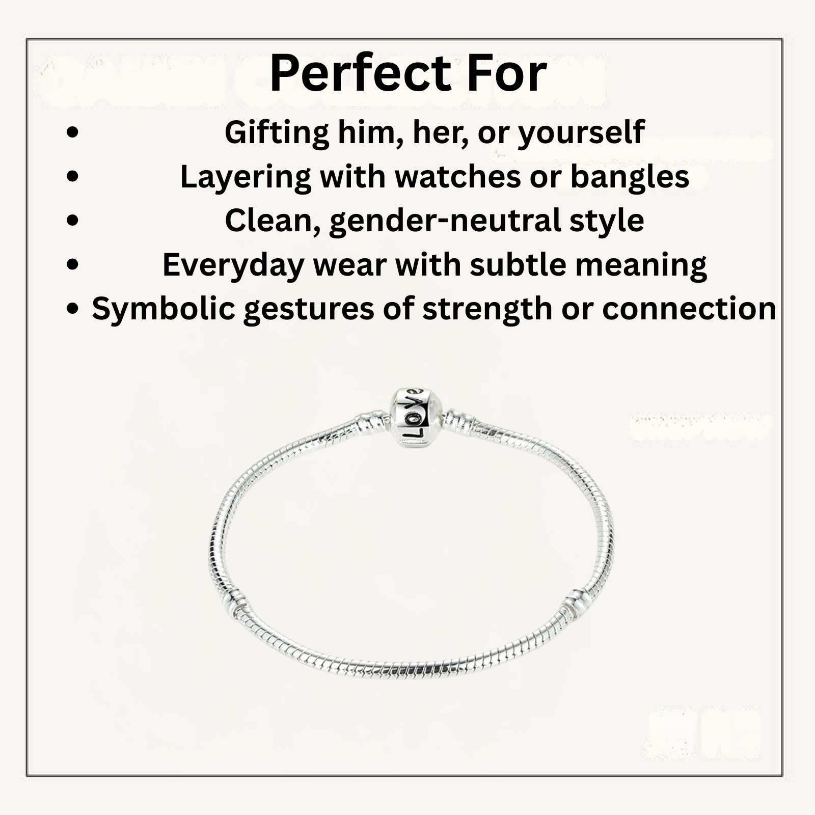 Unisex Signature Clasp Sleek Silver Bracelet - Brillare Bijou