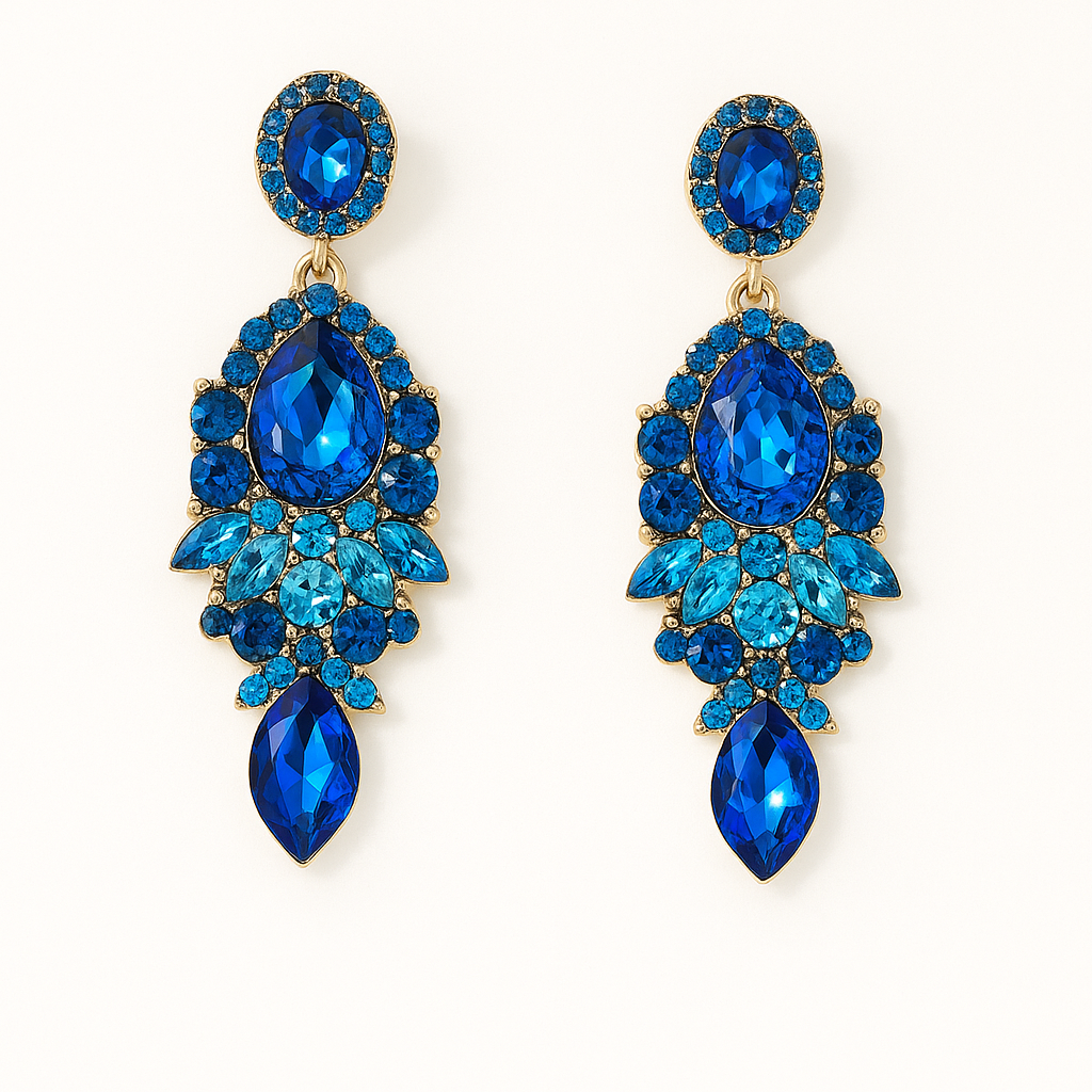Gold Wave Drop Earrings – Textured Bold Design for Chic Statement Style