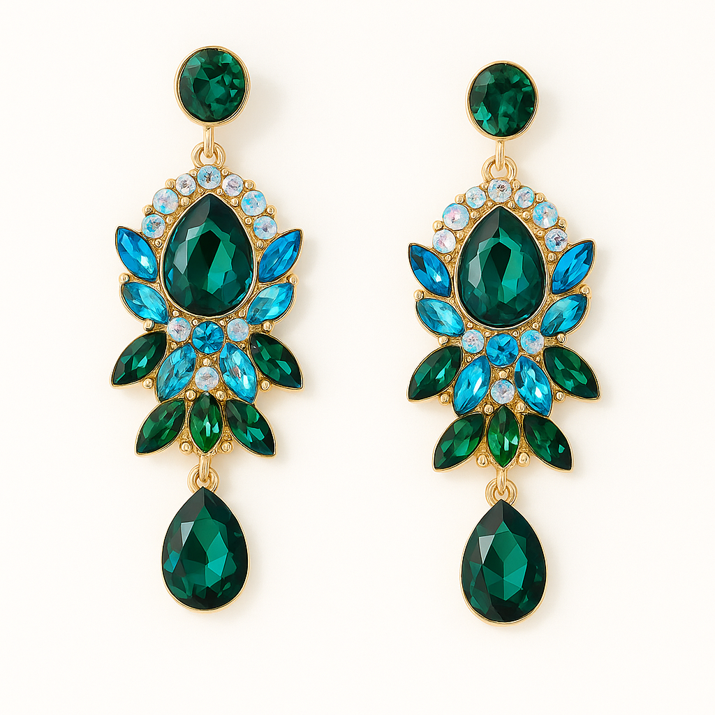 Gold Wave Drop Earrings – Textured Bold Design for Chic Statement Style