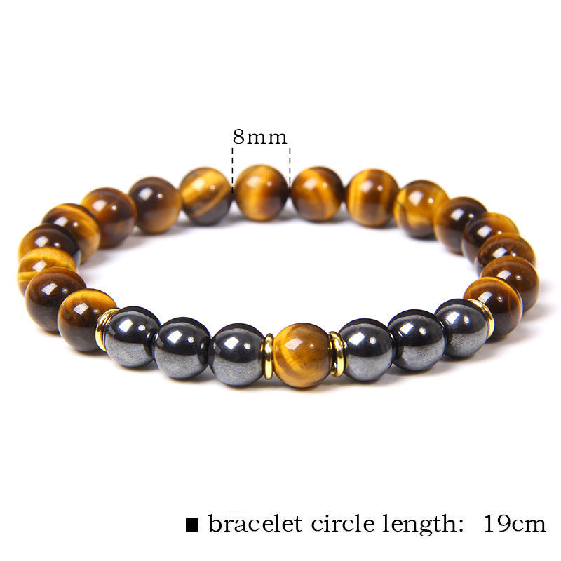 Grounded Strength Bracelet – Natural Tiger Eye Stone for Balance & Confidence - Brillare Bijou