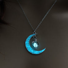Luminous Love Pendant Necklace – Silver-Plated Glow-in-the-Dark Charm