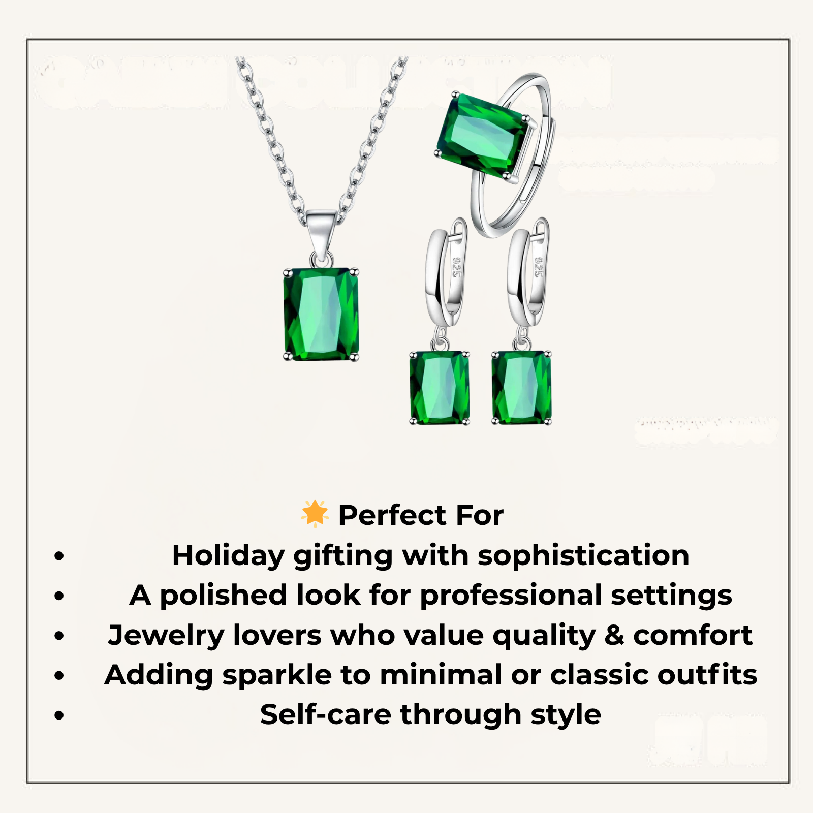 Exquisite Sparkle – 925 Sterling Silver Zircon Jewelry Set - Brillare Bijou