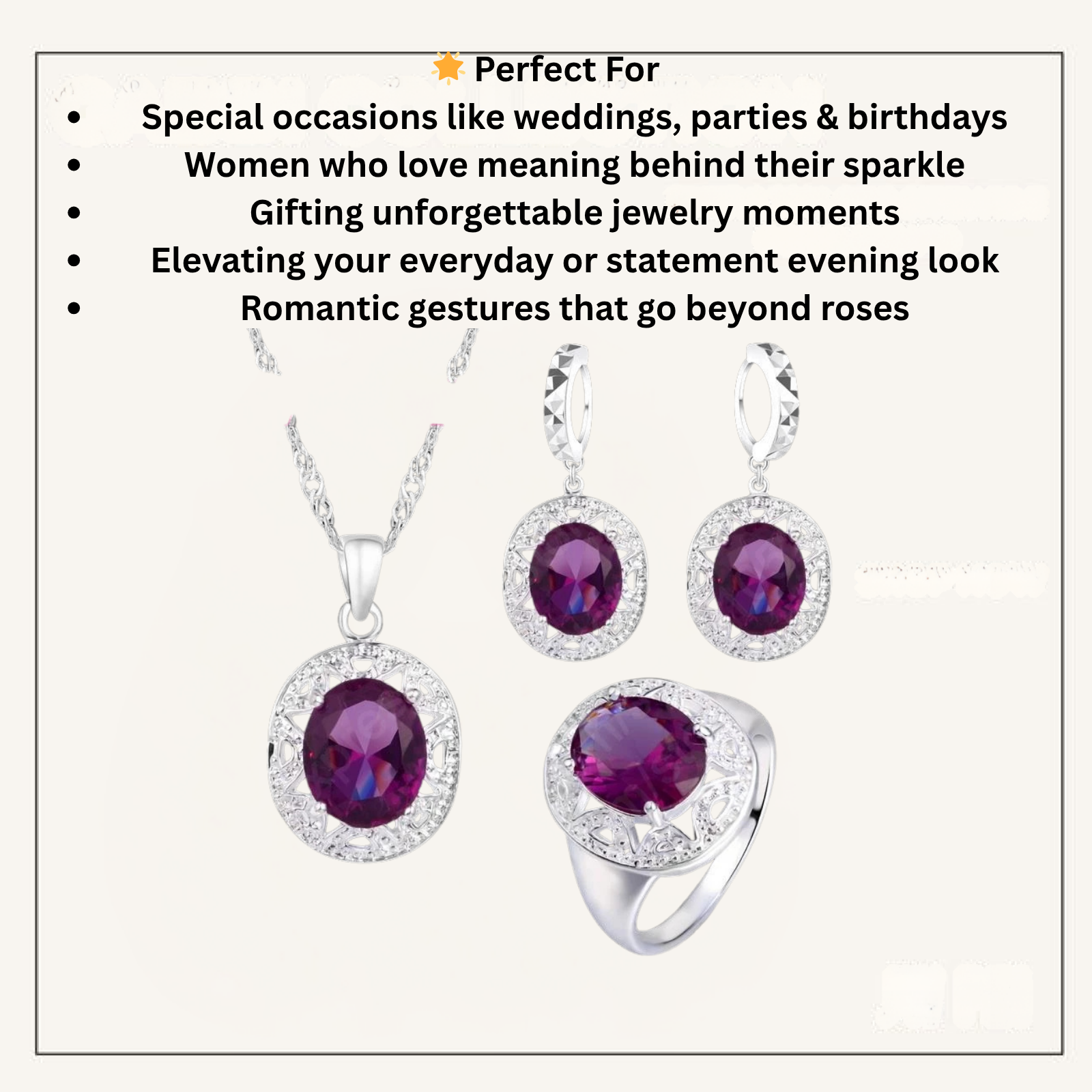 Celestial Radiance Jewelry Set – 925 Sterling Silver Necklace & Earrings with Star and Moon Design - Brillare Bijou