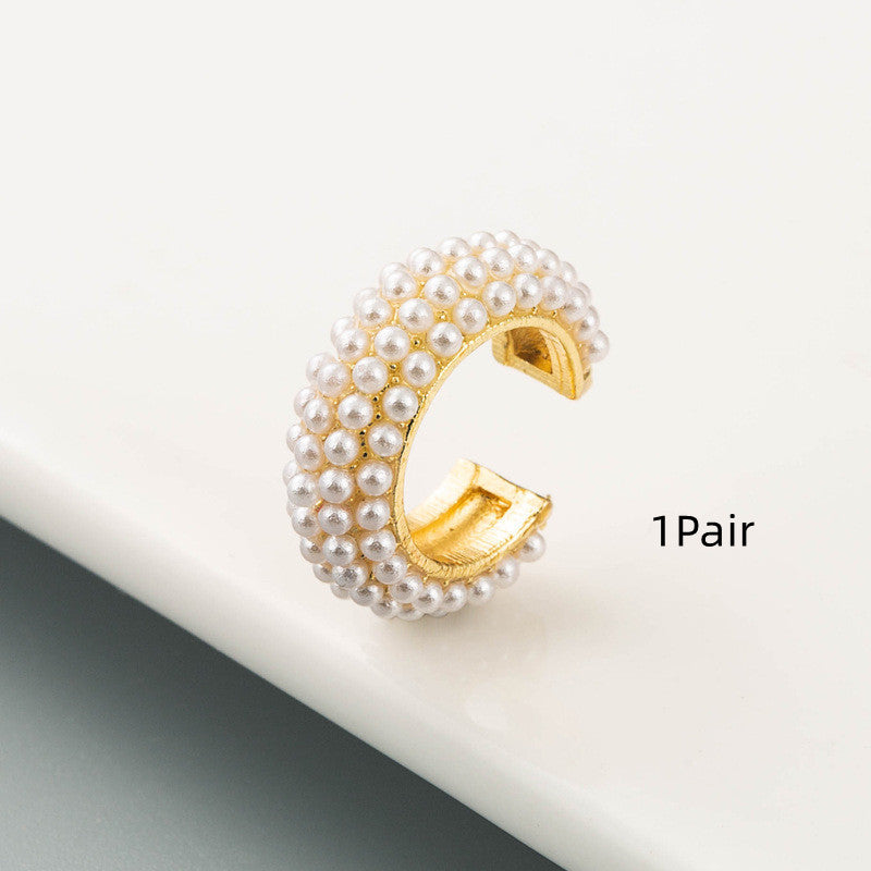 Vibrant C-Shape Rhinestone Hoop Earrings – Bold Colorful Statement Jewelry - Brillare Bijou